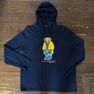 Mens polo Bear Ralph Lauren raincoat Bear long sleeve hoodie t shirt